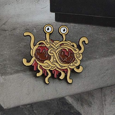 FSM Metal Enamel Brooch Flying Spaghetti Monsterism Badge Pin Men's And Women's Trendy Costume Backpack Jewelry Accessories in Saudi Arabia