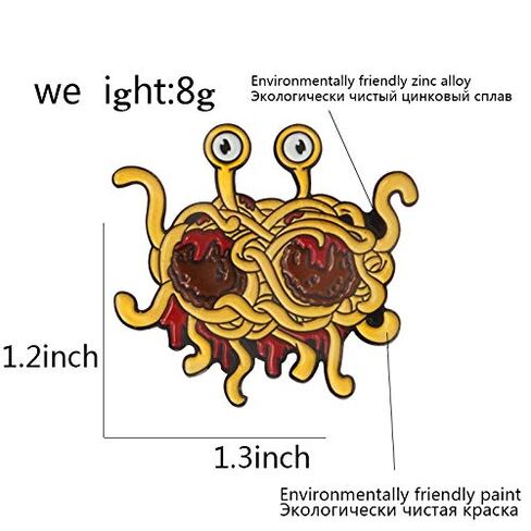 FSM Metal Enamel Brooch Flying Spaghetti Monsterism Badge Pin Men's And Women's Trendy Costume Backpack Jewelry Accessories in Saudi Arabia