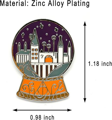 Magical World Crystal Ball Enamel Pin - Cooperation Series - Enamel Lapel Pin - Plated Badge for Clothing, Bags, and Lanyards in Saudi Arabia