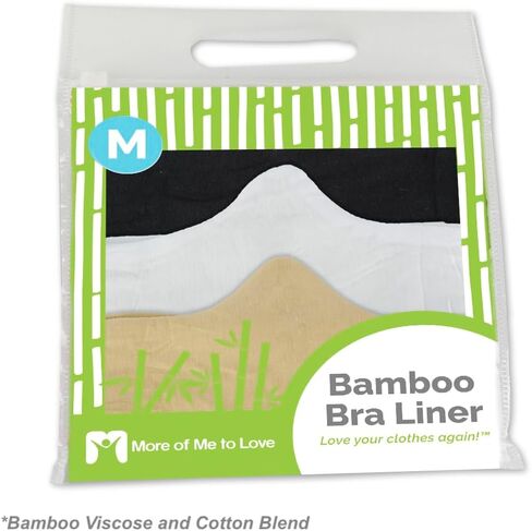 More of Me to Love Viscose & Cotton Blend Cotton Bra Liners (9-Pack, Medium, Black, White, Beige) - Wicking, Soft, Seamless in Saudi Arabia