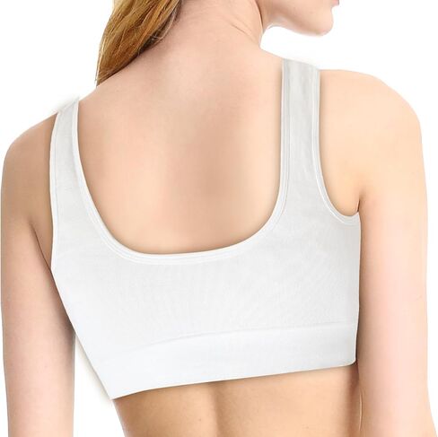 4 Pack Women’s Seamless Wireless Lace Inset Trim Unpadded Comfort Bra in Saudi Arabia