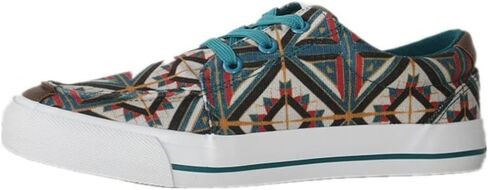 Women's Angel Fire Southwestern Print Lace-Up Casual Shoes - 09-021-0191-3091 BU 7 1/2 M US Blue in Saudi Arabia