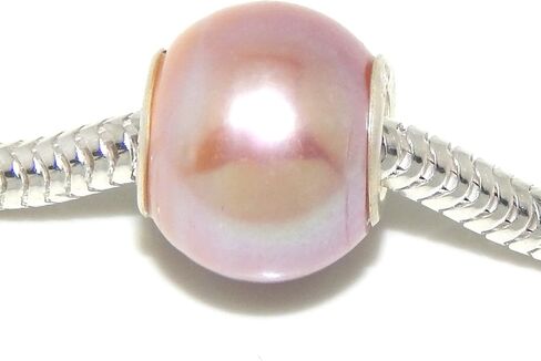 ICYROSE 925 Sterling Silver Colored Pearl Charm Bead Fits Pandora Charms in Saudi Arabia