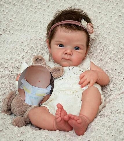 Zero PAM Reborn Baby Baby Dolls Silicone كامل الجسم ، دمية طفل واقعية ، 18 بوصة صحيحة من الناحية التشريحية ، دمية حقيقية ، تبدو دمى من جديد للحياة مع الملحقات in Kuwait