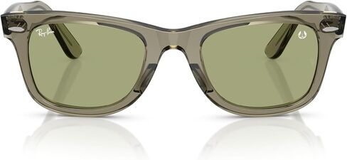 نظارات شمسية Ray-Ban x Star Wars Master Yoda RB2140F Original Wayfarer Low Bridge Fit Square Fit، أخضر شفاف/أخضر زجاجة، 52 مم in Kuwait