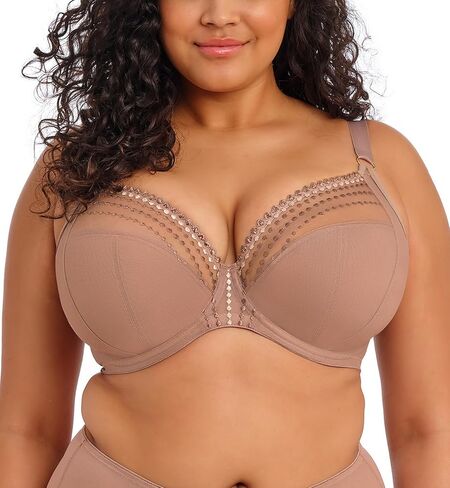 Elomi Women's Matilda Underwire Plunge Bra, Praline, 36G in Saudi Arabia