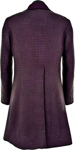 Men's Dr. Who Cashmere Wool 11th Purple Long Costume Trench Coat in Saudi Arabia