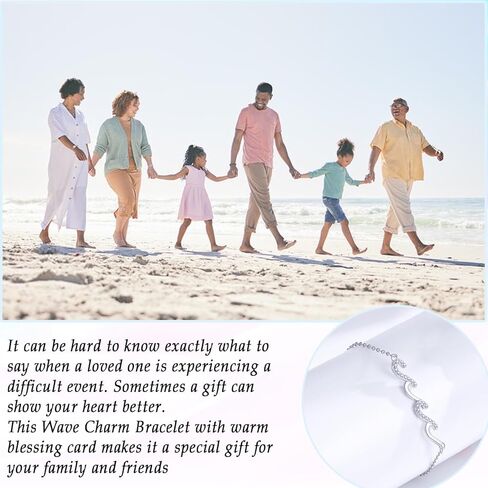 Gifts for Women, Cool Waves Bracelet Christmas Birthday Gift for Happy Birthday 21st, 30th, 40th, 50th, 60th Birthday Gift Ideas for Women Ladies Bestie Friend Sister Mom Daughter Wife Grandma in Saudi Arabia