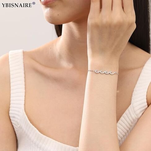 Gifts for Women, Cool Waves Bracelet Christmas Birthday Gift for Happy Birthday 21st, 30th, 40th, 50th, 60th Birthday Gift Ideas for Women Ladies Bestie Friend Sister Mom Daughter Wife Grandma in Saudi Arabia