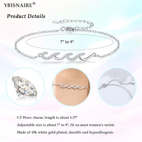 Gifts for Women, Cool Waves Bracelet Christmas Birthday Gift for Happy Birthday 21st, 30th, 40th, 50th, 60th Birthday Gift Ideas for Women Ladies Bestie Friend Sister Mom Daughter Wife Grandma in Saudi Arabia