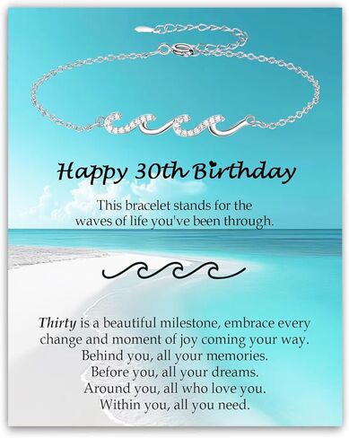 Gifts for Women, Cool Waves Bracelet Christmas Birthday Gift for Happy Birthday 21st, 30th, 40th, 50th, 60th Birthday Gift Ideas for Women Ladies Bestie Friend Sister Mom Daughter Wife Grandma in Saudi Arabia