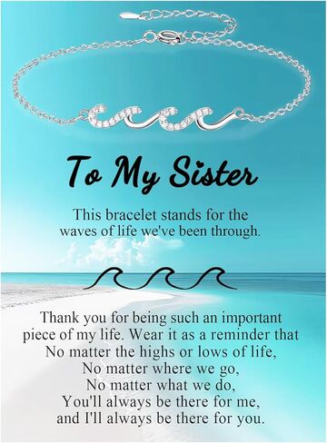 Gifts for Women, Cool Waves Bracelet Christmas Birthday Gift for Happy Birthday 21st, 30th, 40th, 50th, 60th Birthday Gift Ideas for Women Ladies Bestie Friend Sister Mom Daughter Wife Grandma in Saudi Arabia
