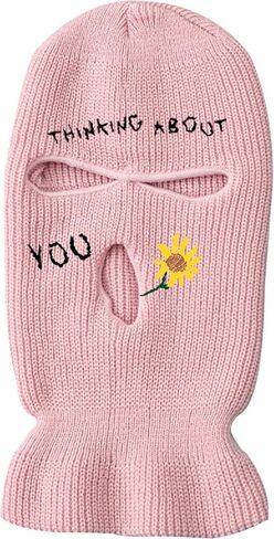 IMSMM 3-Hole Ski Mask Woolen Knitted Hat Winter Warm Outdoor Cycling Windproof Mask Balaclava (White) in Saudi Arabia