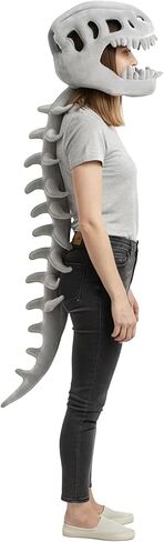 ZBH1985 Kids and Adults Spinosaurus Plush Dino Outfit 3D Realistic Dinosaur Skeleton Hat Skull Themed Performance Props Hats in Saudi Arabia
