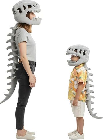 ZBH1985 Kids and Adults Spinosaurus Plush Dino Outfit 3D Realistic Dinosaur Skeleton Hat Skull Themed Performance Props Hats in Saudi Arabia