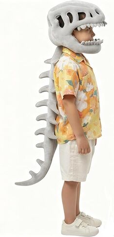 ZBH1985 Kids and Adults Spinosaurus Plush Dino Outfit 3D Realistic Dinosaur Skeleton Hat Skull Themed Performance Props Hats in Saudi Arabia