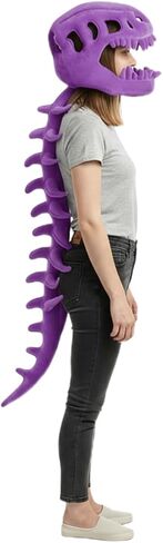 ZBH1985 Kids and Adults Spinosaurus Plush Dino Outfit 3D Realistic Dinosaur Skeleton Hat Skull Themed Performance Props Hats in Saudi Arabia