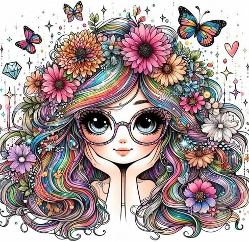 cewlonp Flowers Paint by Number for Adults-DIY Acrylic Oil Painting Adults Paint by Numbers Flowers,Flowers Adults Paint by Numbers Kits for Gift Home Wall Decor 16x20inch in Kuwait