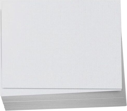 Hamilco 5x7 Ivory Linen Cardstock Paper Blank Index Cards Flat Card Stock 80lb Cover 100 Pack in Kuwait