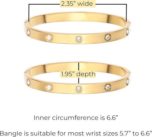 Billet-doux 18K Gold Plated Nail Love Bangle Bracelets Set For Women, Stackable Four-Leaf Clover Adjustable Tennis Bracelet Non-Tarnish Trendy Jewelry Gifts Perfect for Her in Saudi Arabia