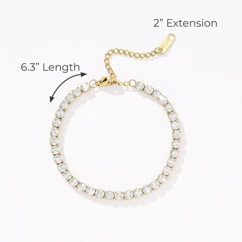 Billet-doux 18K Gold Plated Nail Love Bangle Bracelets Set For Women, Stackable Four-Leaf Clover Adjustable Tennis Bracelet Non-Tarnish Trendy Jewelry Gifts Perfect for Her in Saudi Arabia