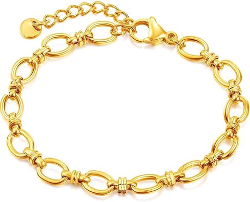 سوار على شكل سلسلة من الفولاذ المقاوم للصدأ من Jude Jewelers مرتبط بسلسلة ساحرة in Saudi Arabia