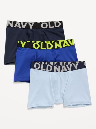 Old Navy Go-Dry Boxer-Briefs Performance Underwear 3-Pack for Boys - Light Blue Combo in Saudi Arabia