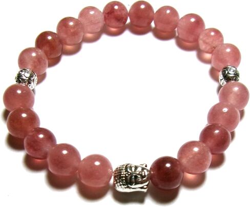 Crystal Healing Bracelet, 8mm Gemstones, Buddha Bead Charm, Soothing Bracelet, Handmade in USA, Peace and Tranquility Bracelet in Saudi Arabia