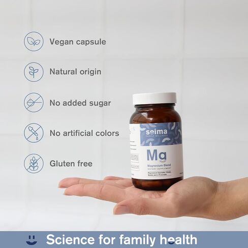 SEIMA - 4-in-1 Magnesium Complex – 1200 mg with Glycinate, Citrate, L-Threonate and Malate – Sleep, Stress Relief, Muscle Recovery, Energy and Well-Being for Women and Men, 90 Capsules in Saudi Arabia