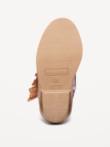 حذاء Old Navy لامع بسحاب جانبي للفتيات الصغيرات - أرجواني للحفلات in Kuwait