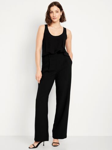 Old Navy Extra High-Waisted Taylor Wide-Leg Trouser Pants - Black Jack in Saudi Arabia