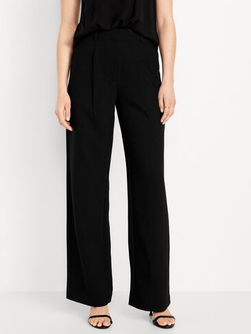 Old Navy Extra High-Waisted Taylor Wide-Leg Trouser Pants - Black Jack in Saudi Arabia