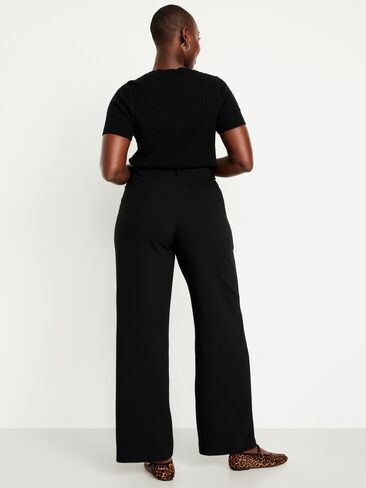 Old Navy Extra High-Waisted Taylor Wide-Leg Trouser Pants - Black Jack in Saudi Arabia