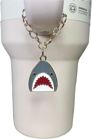 Tumbler Charm - Shark - Handle Charm - Cup Accessory - Shark Week - Ocean Theme - Jewelry - Gift for Women - Gift for Her in Saudi Arabia