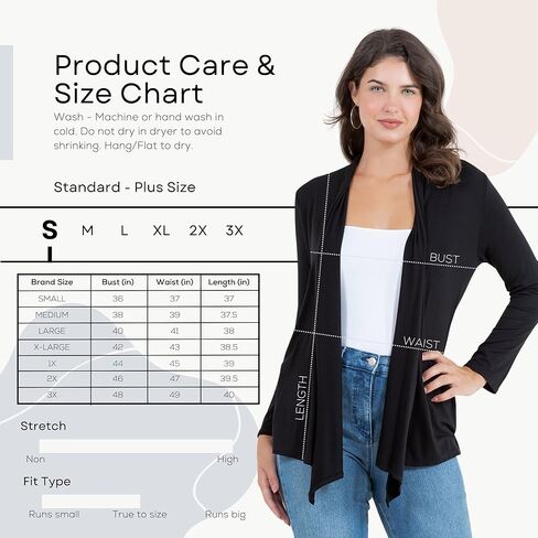 Azules 3 Pack Long Sleeve Open Front Cardigan for Women – Lightweight Rayon Sweater, Soft Flowy Layer for Casual Outfits in Saudi Arabia