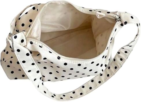 حقائب يد نسائية من RoseSeek Preppy Polka Dots بسحاب إغلاق وحزام كتف قابل للتعديل in Saudi Arabia