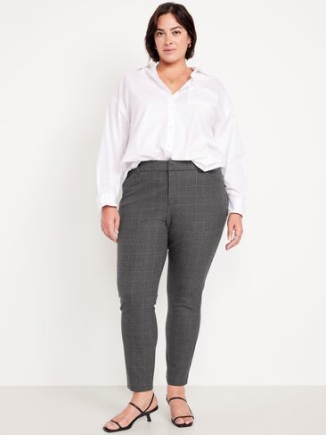 Old Navy High-Waisted Pixie Skinny Ankle Pants - Gray Plaid in Kuwait