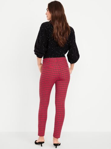 Old Navy High-Waisted Pixie Skinny Ankle Pants - Red Plaid in Kuwait