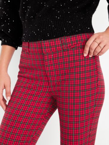 Old Navy High-Waisted Pixie Skinny Ankle Pants - Red Plaid in Kuwait