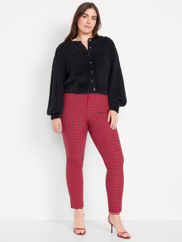 Old Navy High-Waisted Pixie Skinny Ankle Pants - Red Plaid in Kuwait