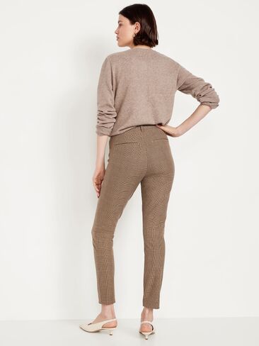 Old Navy High-Waisted Pixie Skinny Ankle Pants - Brown Plaid in Kuwait