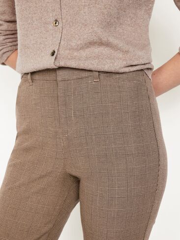 Old Navy High-Waisted Pixie Skinny Ankle Pants - Brown Plaid in Kuwait