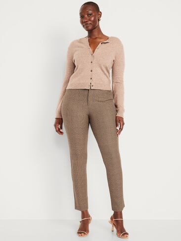 Old Navy High-Waisted Pixie Skinny Ankle Pants - Brown Plaid in Kuwait