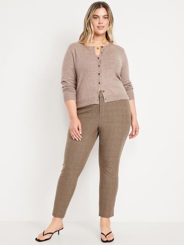 Old Navy High-Waisted Pixie Skinny Ankle Pants - Brown Plaid in Kuwait