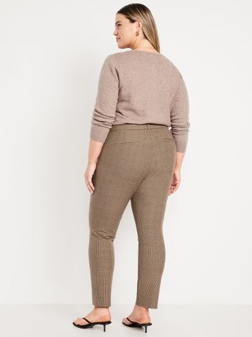 Old Navy High-Waisted Pixie Skinny Ankle Pants - Brown Plaid in Kuwait