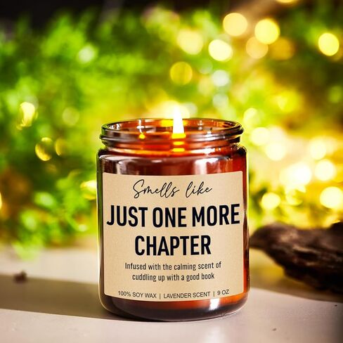 Younift Funny Scented Candle, Book Lovers Gifts, Reading Accessories - Birthday, Christmas Gifts for Book Lovers Women, Men, Readers, Librarian, Bookworm, Nerd - Bookish Club Presents - 9 oz in Saudi Arabia