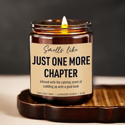 Younift Funny Scented Candle, Book Lovers Gifts, Reading Accessories - Birthday, Christmas Gifts for Book Lovers Women, Men, Readers, Librarian, Bookworm, Nerd - Bookish Club Presents - 9 oz in Saudi Arabia