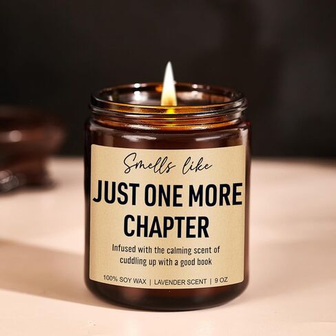 Younift Funny Scented Candle, Book Lovers Gifts, Reading Accessories - Birthday, Christmas Gifts for Book Lovers Women, Men, Readers, Librarian, Bookworm, Nerd - Bookish Club Presents - 9 oz in Saudi Arabia