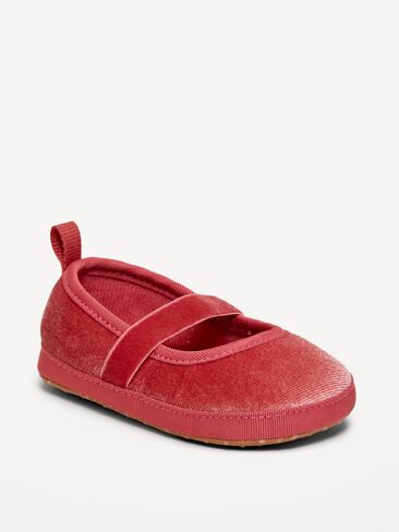 Old Navy Velvet Ballet Flats for Baby - Red Velvet in Saudi Arabia