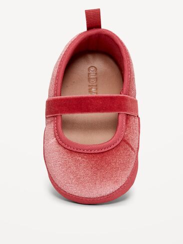 Old Navy Velvet Ballet Flats for Baby - Red Velvet in Saudi Arabia